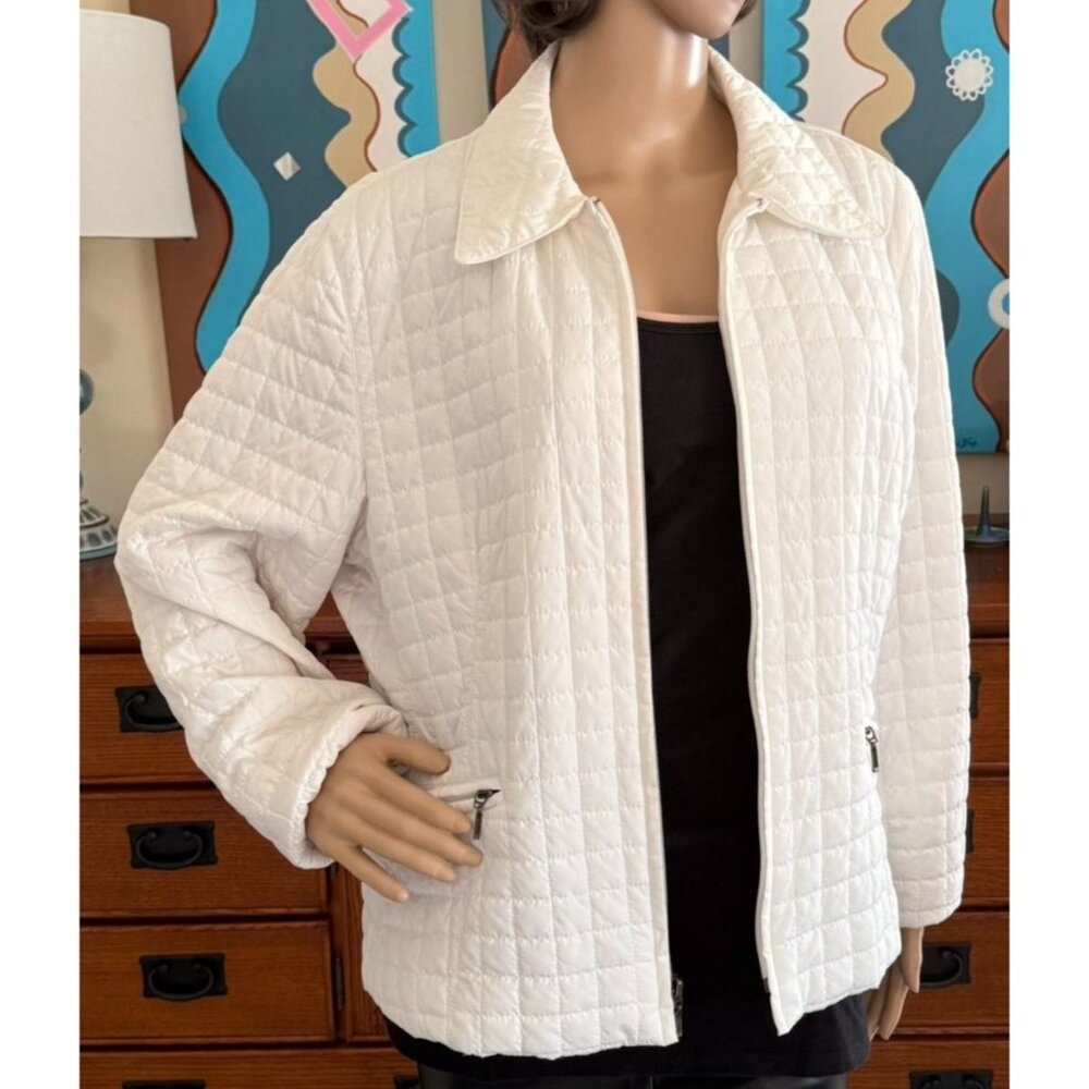 Lightweight Quilted White Jacket Size XL Spacecore Gorpcore Ready by Utex Design